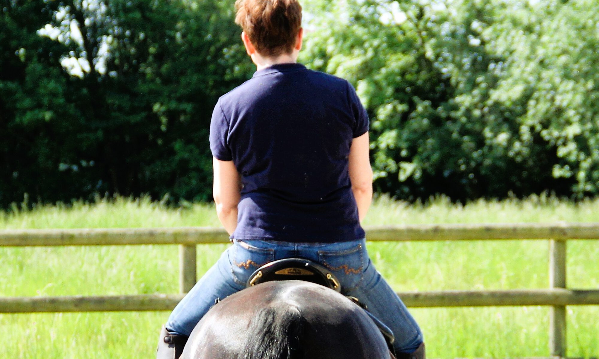 meine frau am reiten